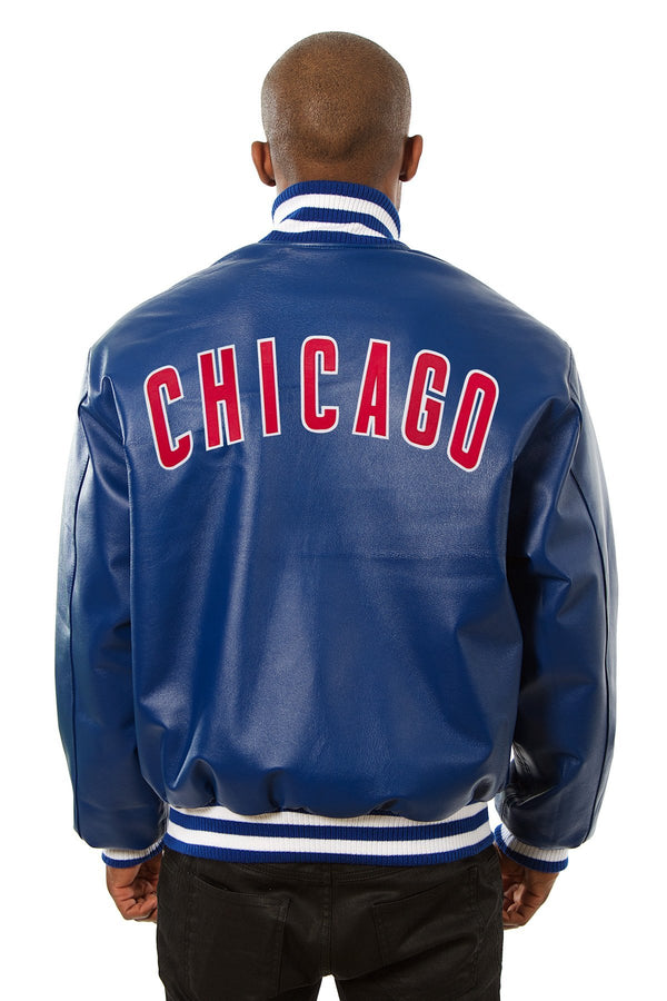 CHICAGO CUBS FULL LEATHER JACKET - ROYAL