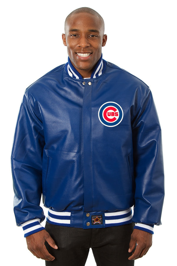 CHICAGO CUBS FULL LEATHER JACKET - ROYAL