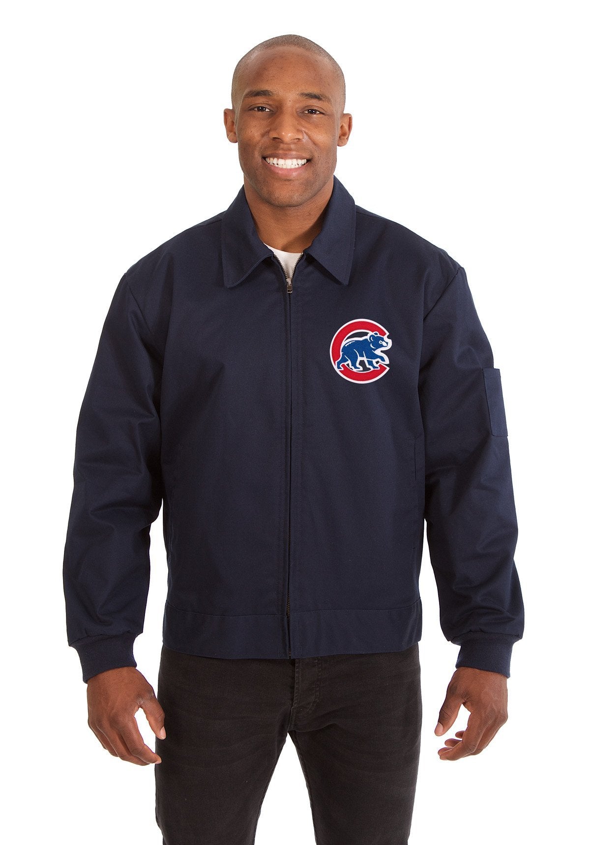 CHICAGO CUBS COTTON TWILL WORKWEAR JACKET - NAVY