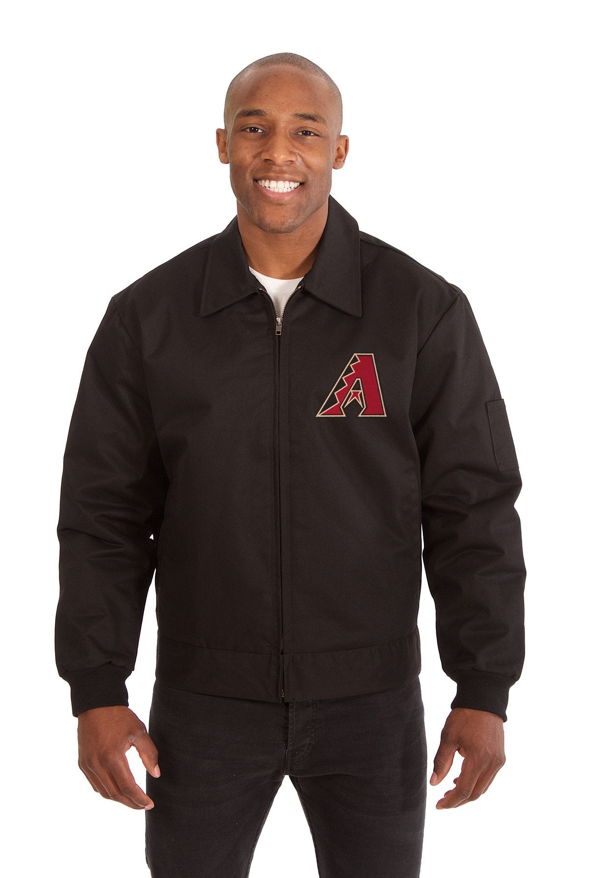ARIZONA DIAMONDBACKS COTTON TWILL WORKWEAR JACKET - BLACK