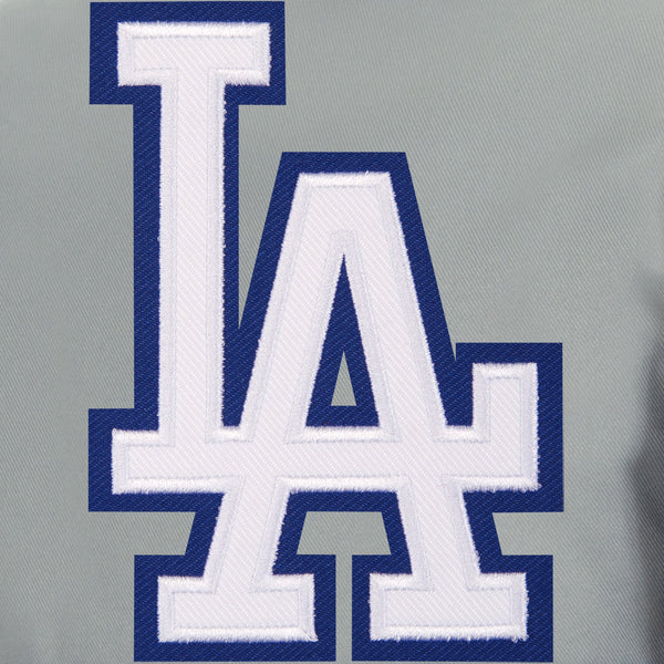 Los Angeles Dodgers JH Design Youth Reversible Poly-Twill Hoodie Jacket -  Royal/Gray