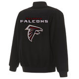 ATLANTA FALCONS REVERSIBLE WOOL JACKET - BLACK