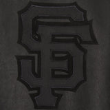 SAN FRANCISCO GIANTS FULL LEATHER JACKET - BLACK/BLACK