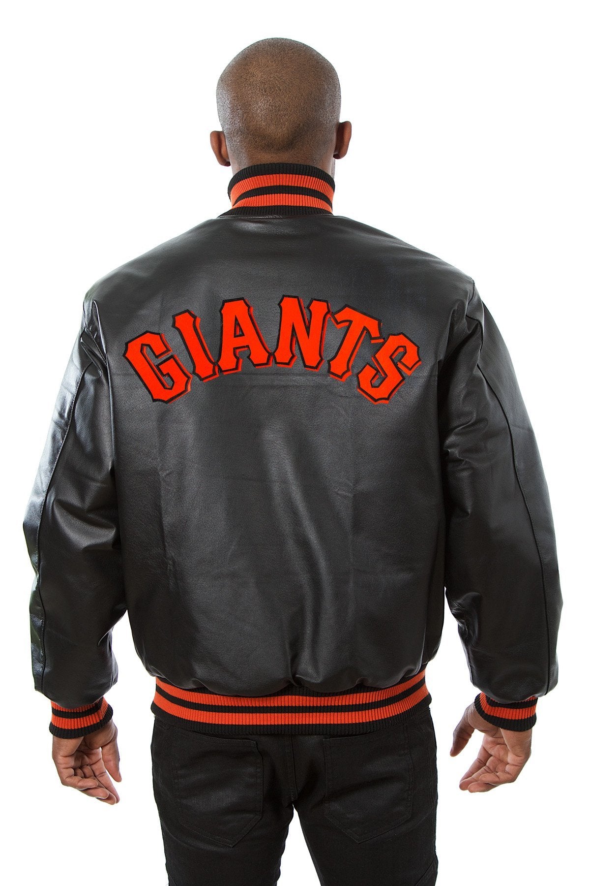 SAN FRANCISCO GIANTS FULL LEATHER JACKET - BLACK
