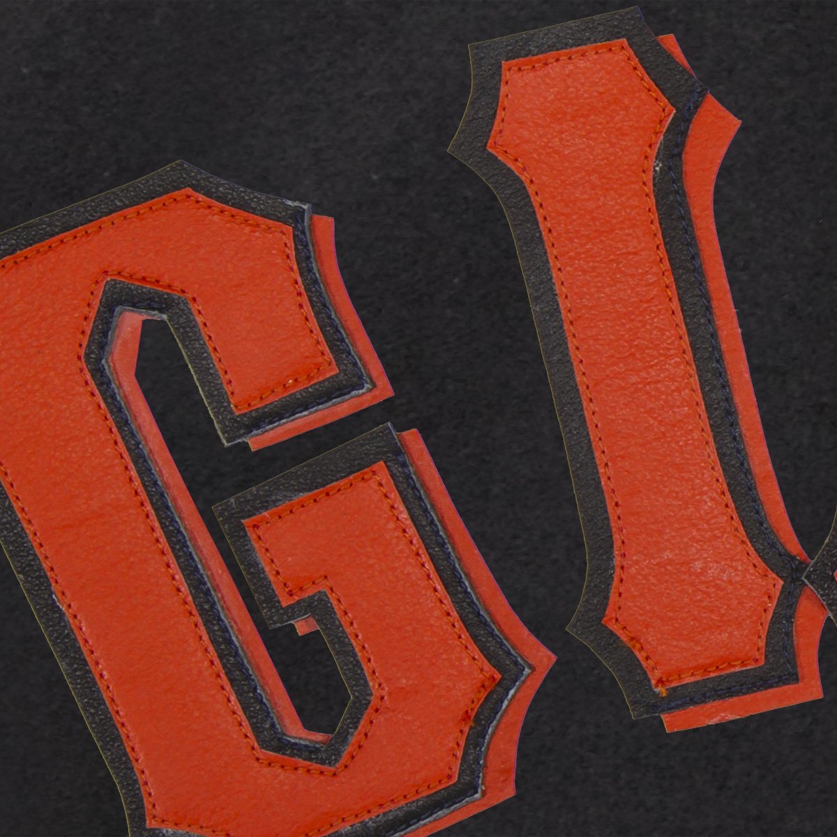 SAN FRANCISCO GIANTS WOOL JACKET W/ HANDCRAFTED LEATHER LOGOS - BLACK