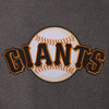 SAN FRANCISCO GIANTS WOOL & LEATHER REVERSIBLE JACKET W/ EMBROIDERED LOGOS - CHARCOAL/BLACK