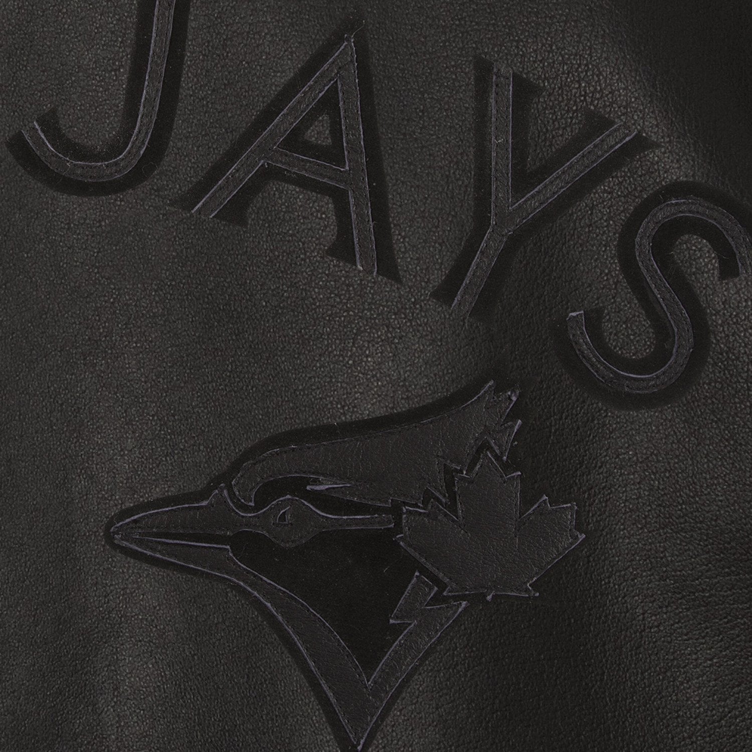 TORONTO BLUE JAYS FULL LEATHER JACKET - BLACK/BLACK