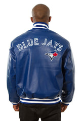 TORONTO BLUE JAYS FULL LEATHER JACKET - ROYAL