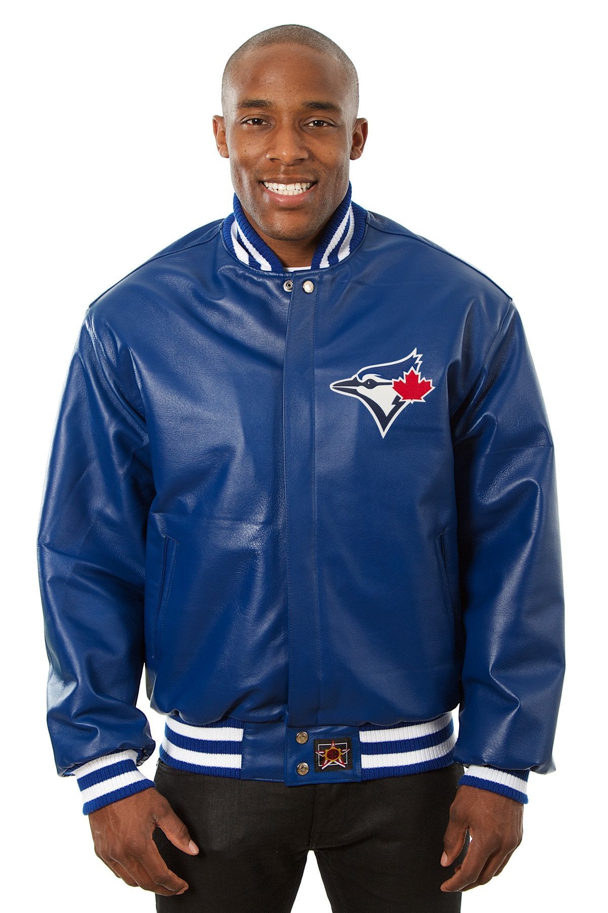 TORONTO BLUE JAYS FULL LEATHER JACKET - ROYAL