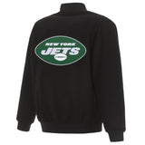 NEW YORK JETS REVERSIBLE WOOL JACKET - BLACK