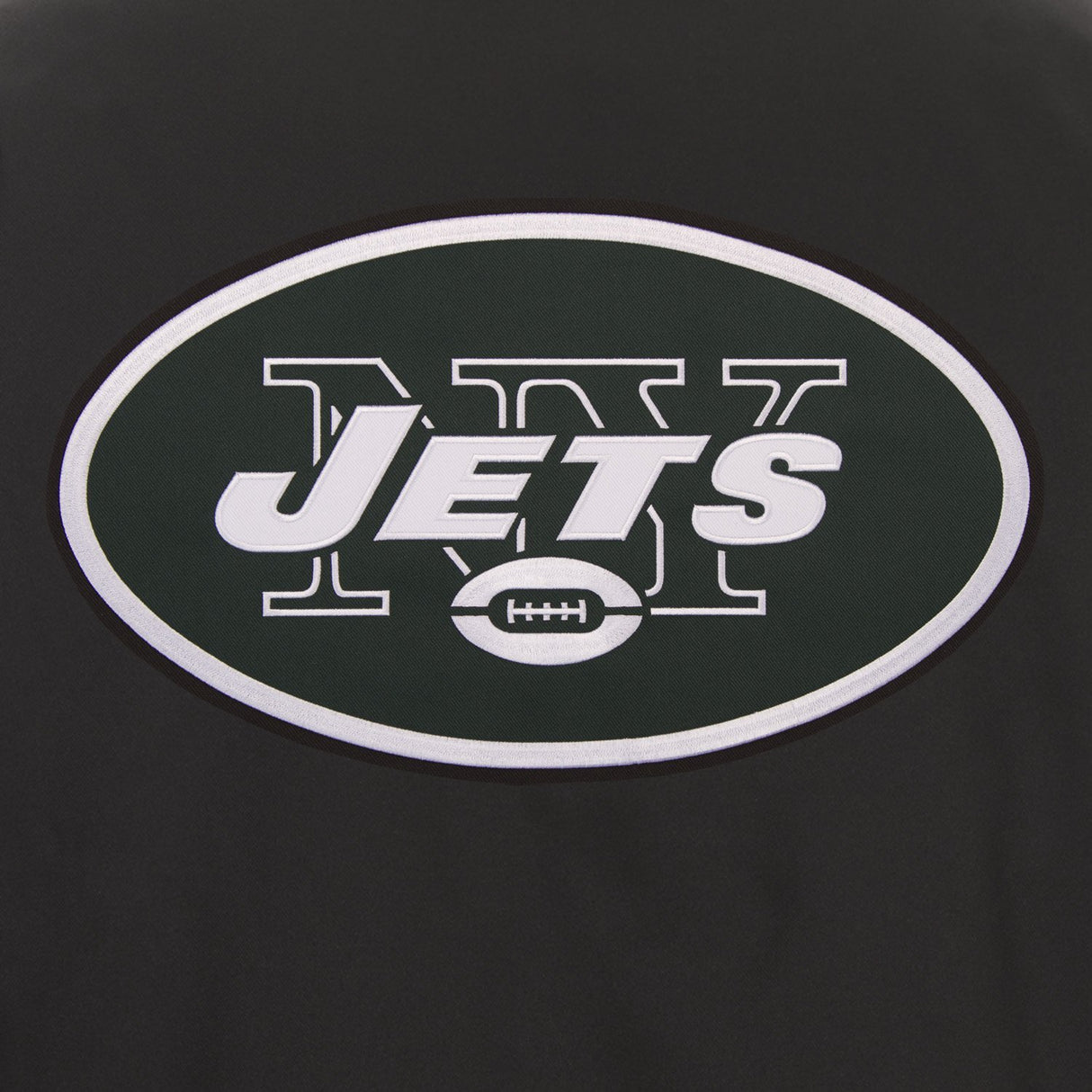 NEW YORK JETS POLY TWILL VARSITY JACKET - BLACK