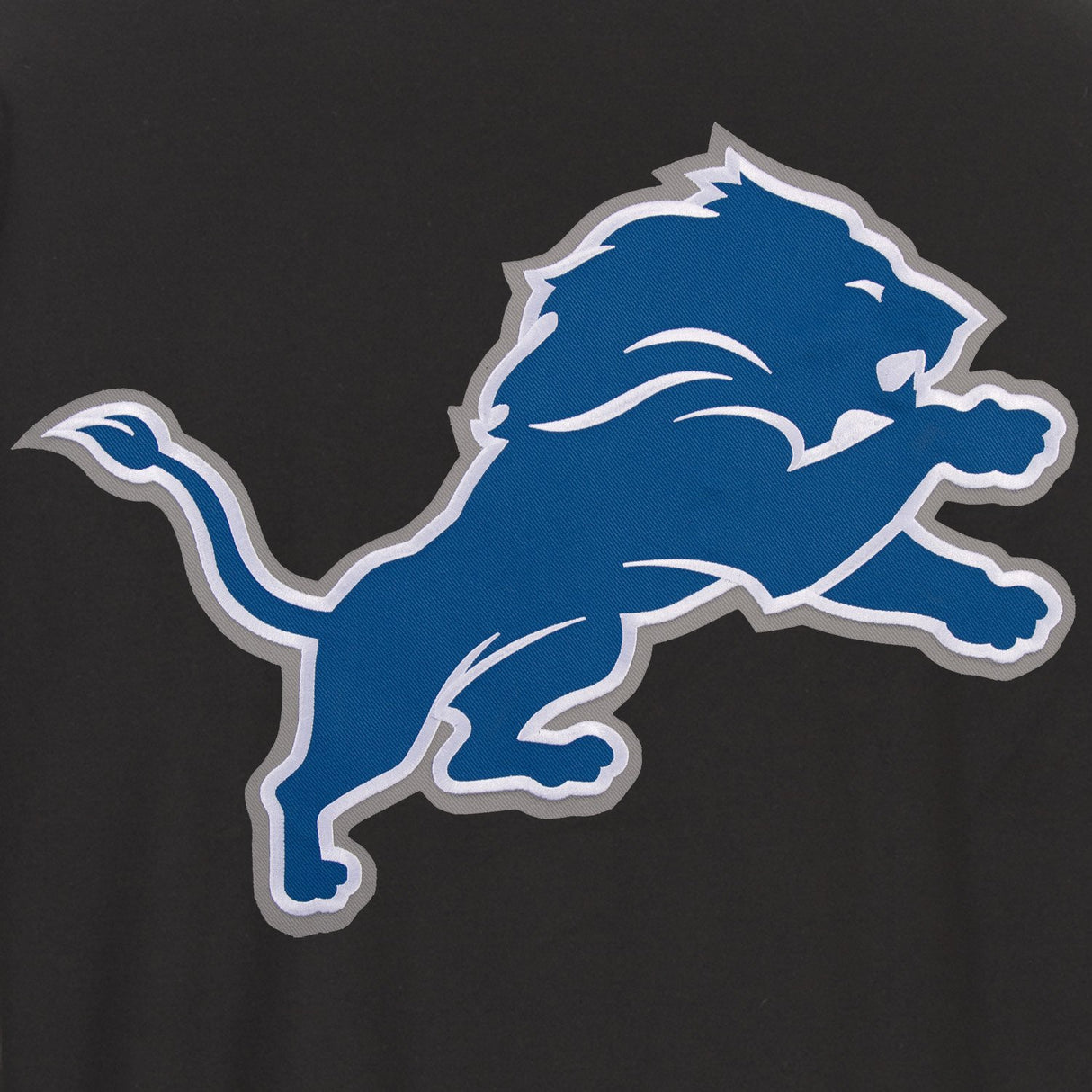 DETROIT LIONS JH DESIGN WOOL REVERSIBLE FULL-SNAP JACKET – BLACK