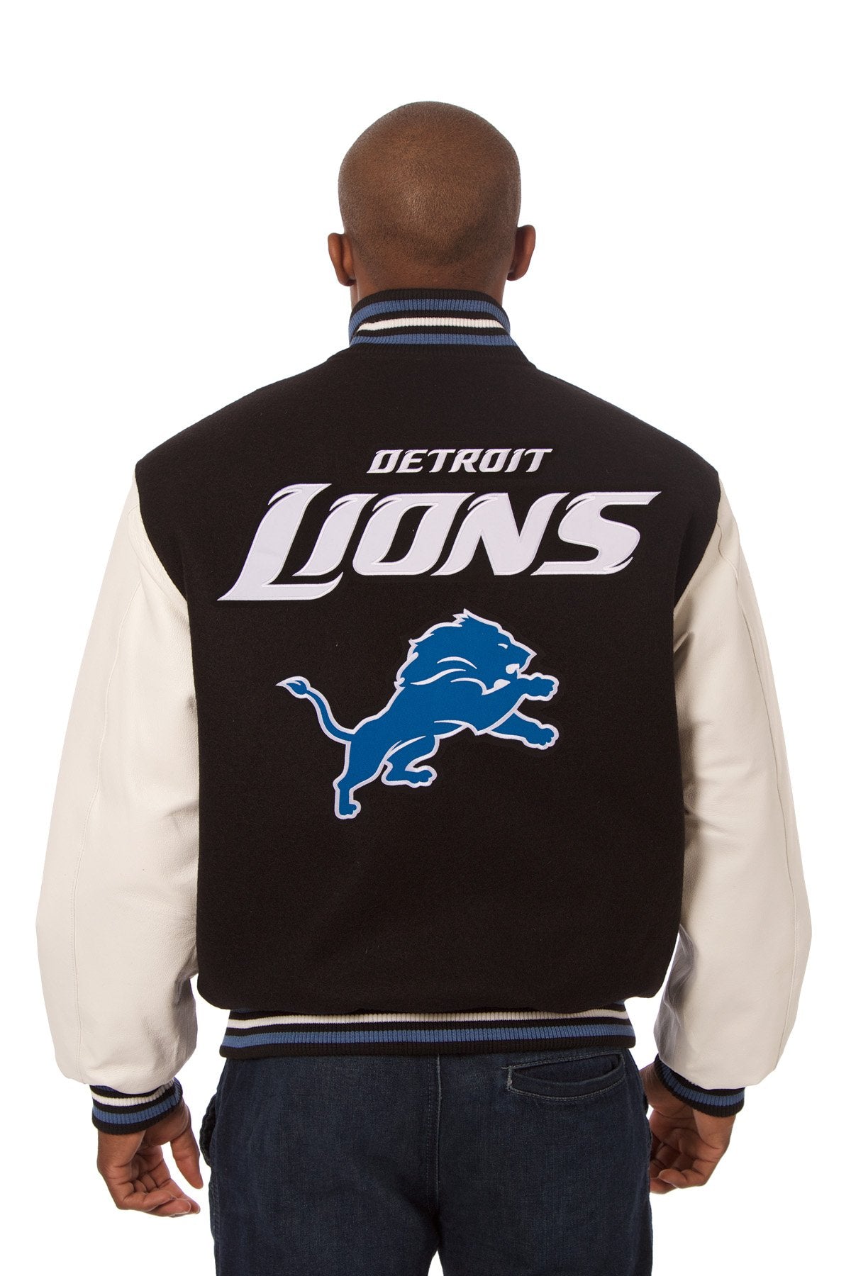 Detroit lions leather jacket store