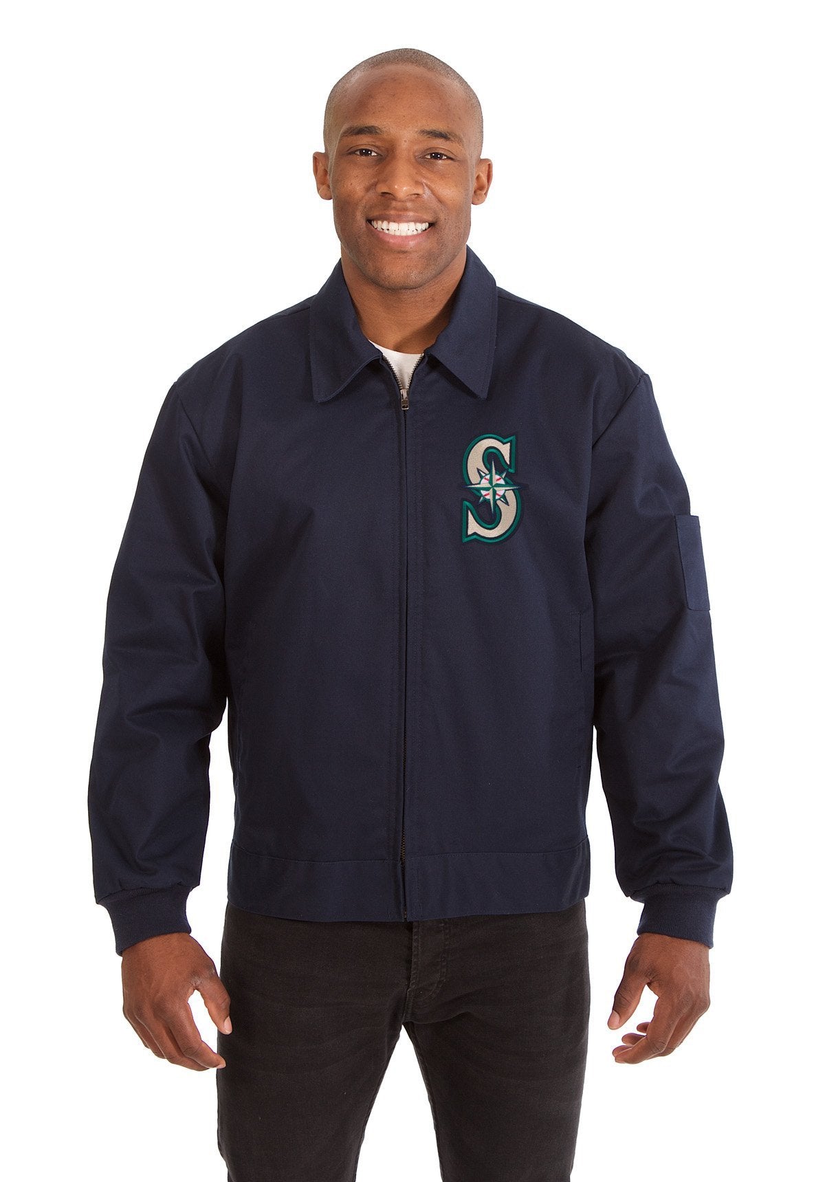 SEATTLE MARINERS COTTON TWILL WORKWEAR JACKET - NAVY
