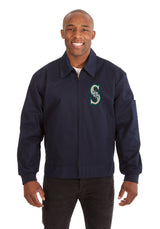 SEATTLE MARINERS COTTON TWILL WORKWEAR JACKET - NAVY