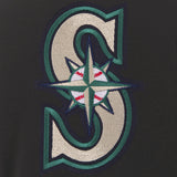 SEATTLE MARINERS JH DESIGN REVERSIBLE WOMEN FLEECE JACKET - BLACK