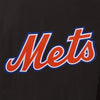 NEW YORK METS WOOL & LEATHER REVERSIBLE JACKET W/ EMBROIDERED LOGOS - BLACK
