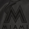 MIAMI MARLINS FULL LEATHER JACKET - BLACK/BLACK