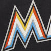 MIAMI MARLINS WOOL JACKET W/ HANDCRAFTED LEATHER LOGOS - BLACK