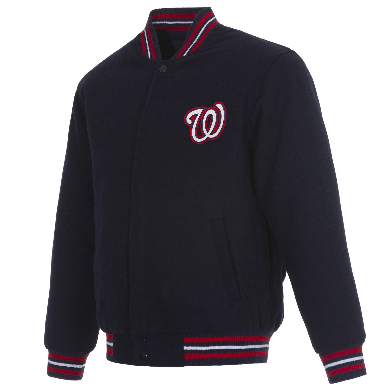 WASHINGTON NATIONALS REVERSIBLE WOOL JACKET - NAVY