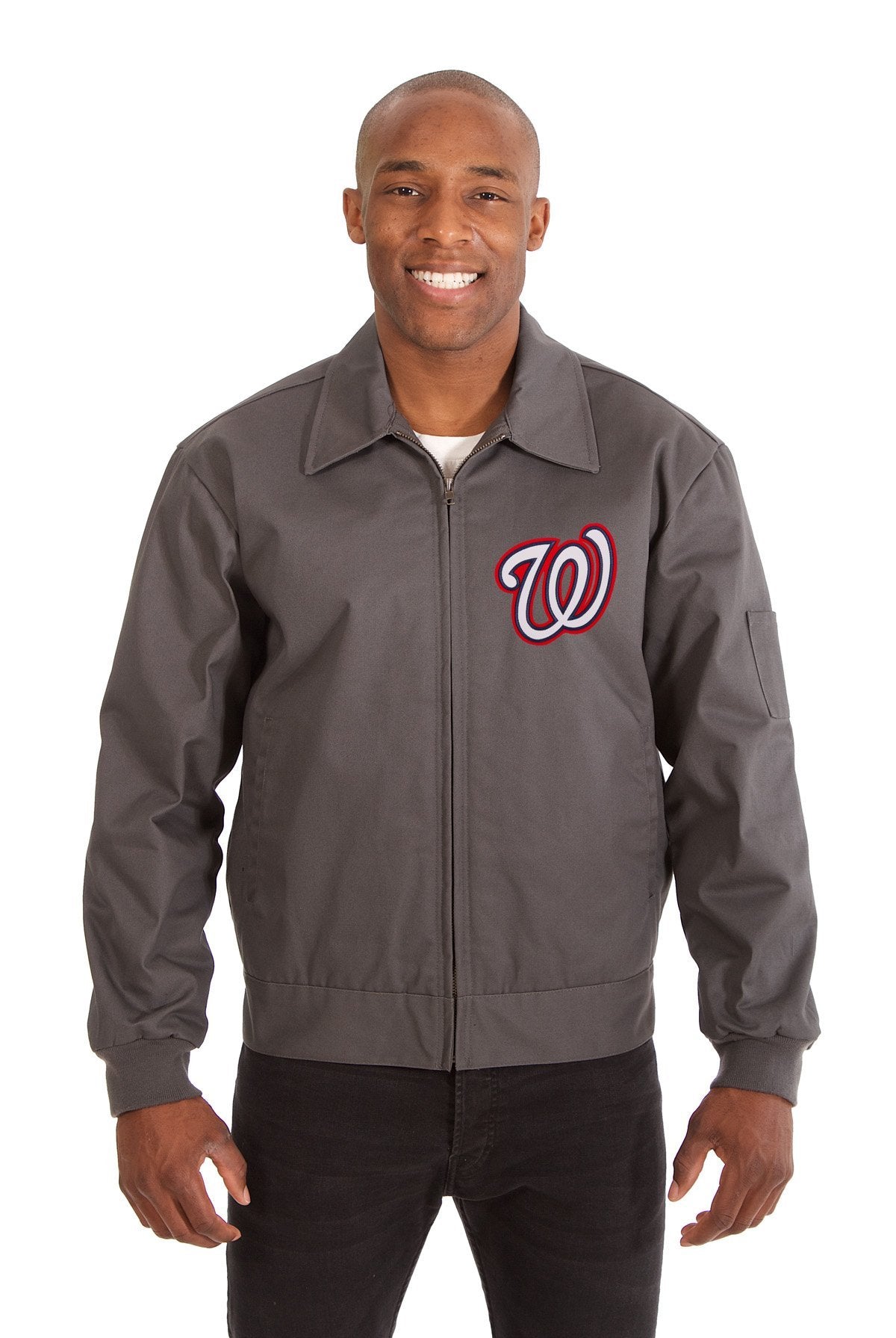 WASHINGTON NATIONALS COTTON TWILL WORKWEAR JACKET - CHARCOAL