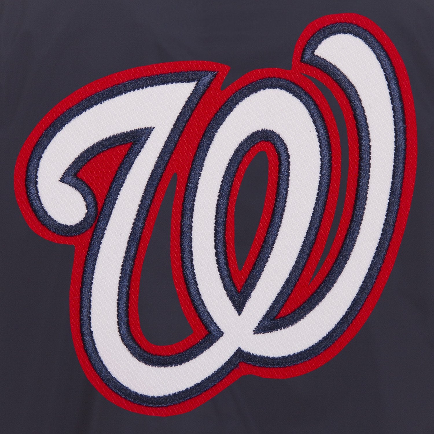 WASHINGTON NATIONALS JH DESIGN LIGHTWEIGHT NYLON BOMBER JACKET – NAVY