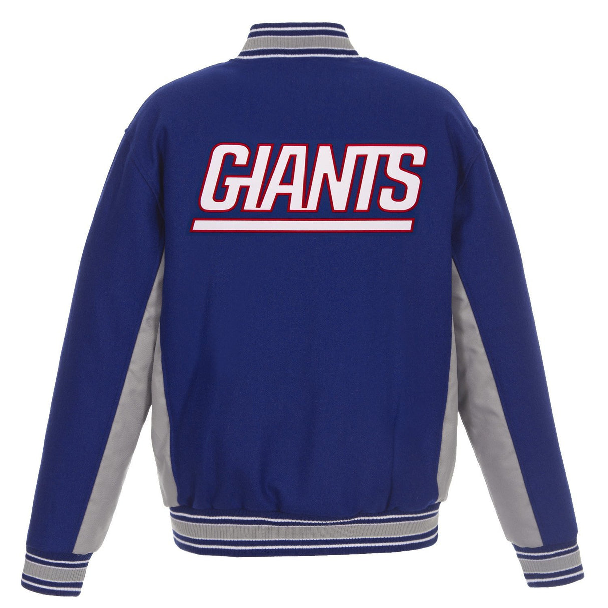 NEW YORK GIANTS JH DESIGN WOOL REVERSIBLE FULL-SNAP JACKET – ROYAL