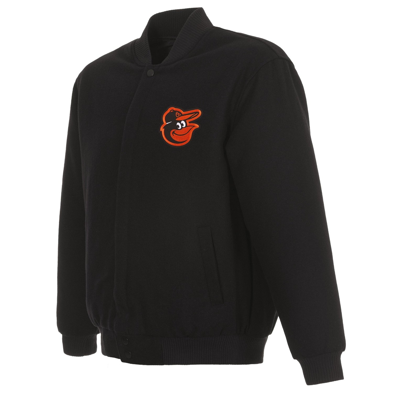 BALTIMORE ORIOLES REVERSIBLE WOOL JACKET - BLACK