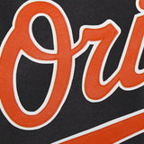 BALTIMORE ORIOLES WOOL JACKET W/ HANDCRAFTED LEATHER LOGOS - BLACK