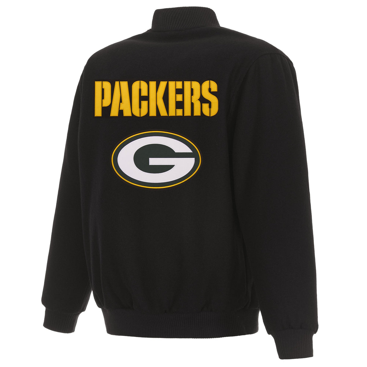 GREEN BAY PACKERS REVERSIBLE WOOL JACKET - BLACK