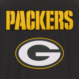 GREEN BAY PACKERS JH DESIGN WOOL REVERSIBLE FULL-SNAP JACKET – BLACK