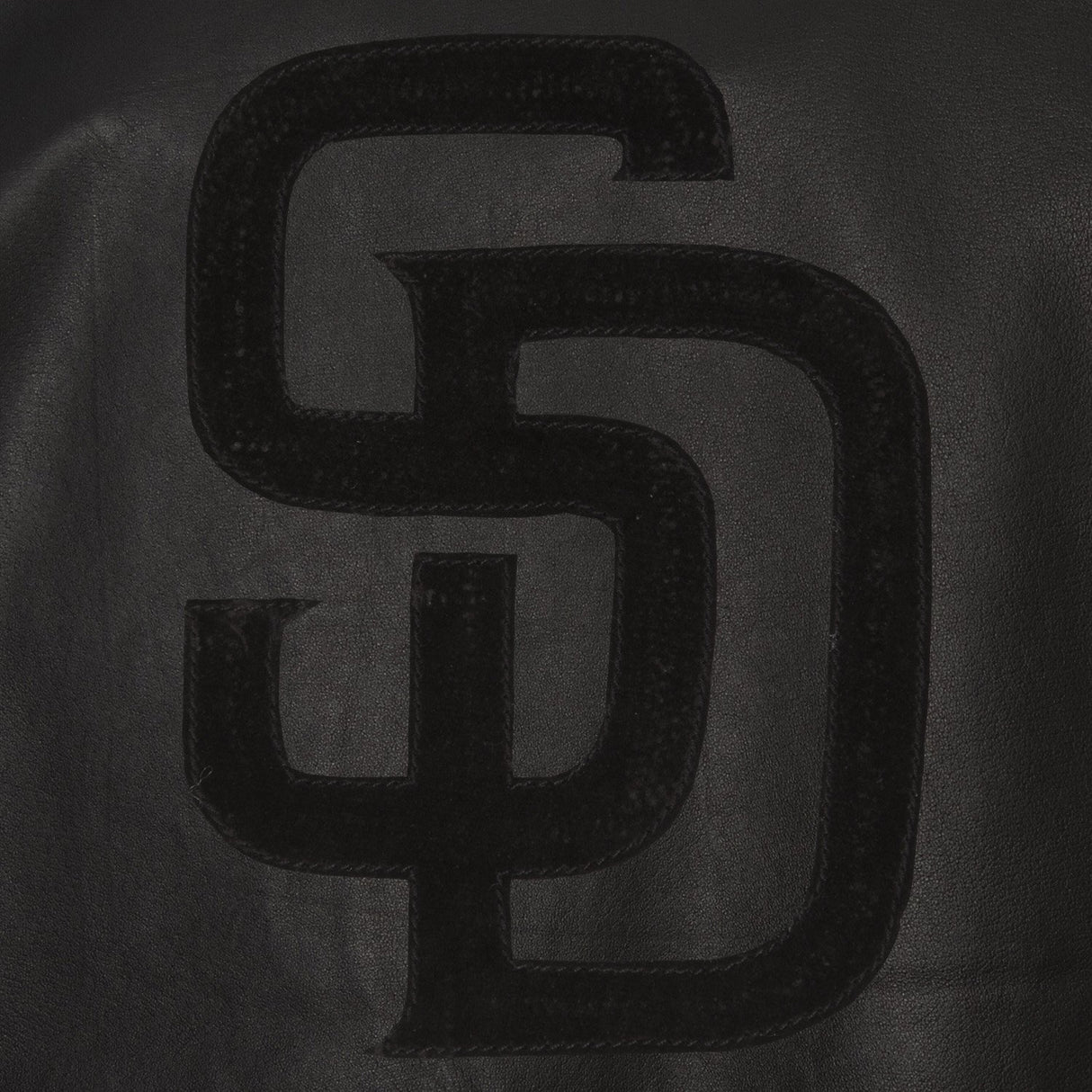SAN DIEGO PADRES FULL LEATHER JACKET - BLACK/BLACK
