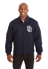 SAN DIEGO PADRES COTTON TWILL WORKWEAR JACKET - NAVY