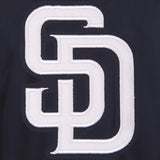SAN DIEGO PADRES TWO-TONE REVERSIBLE FLEECE HOODED JACKET - NAVY/GREY