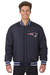 New England Patriots All-Wool Reversible Jacket (Front and Back Logos)
