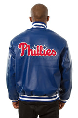 PHILADELPHIA PHILLIES FULL LEATHER JACKET - ROYAL