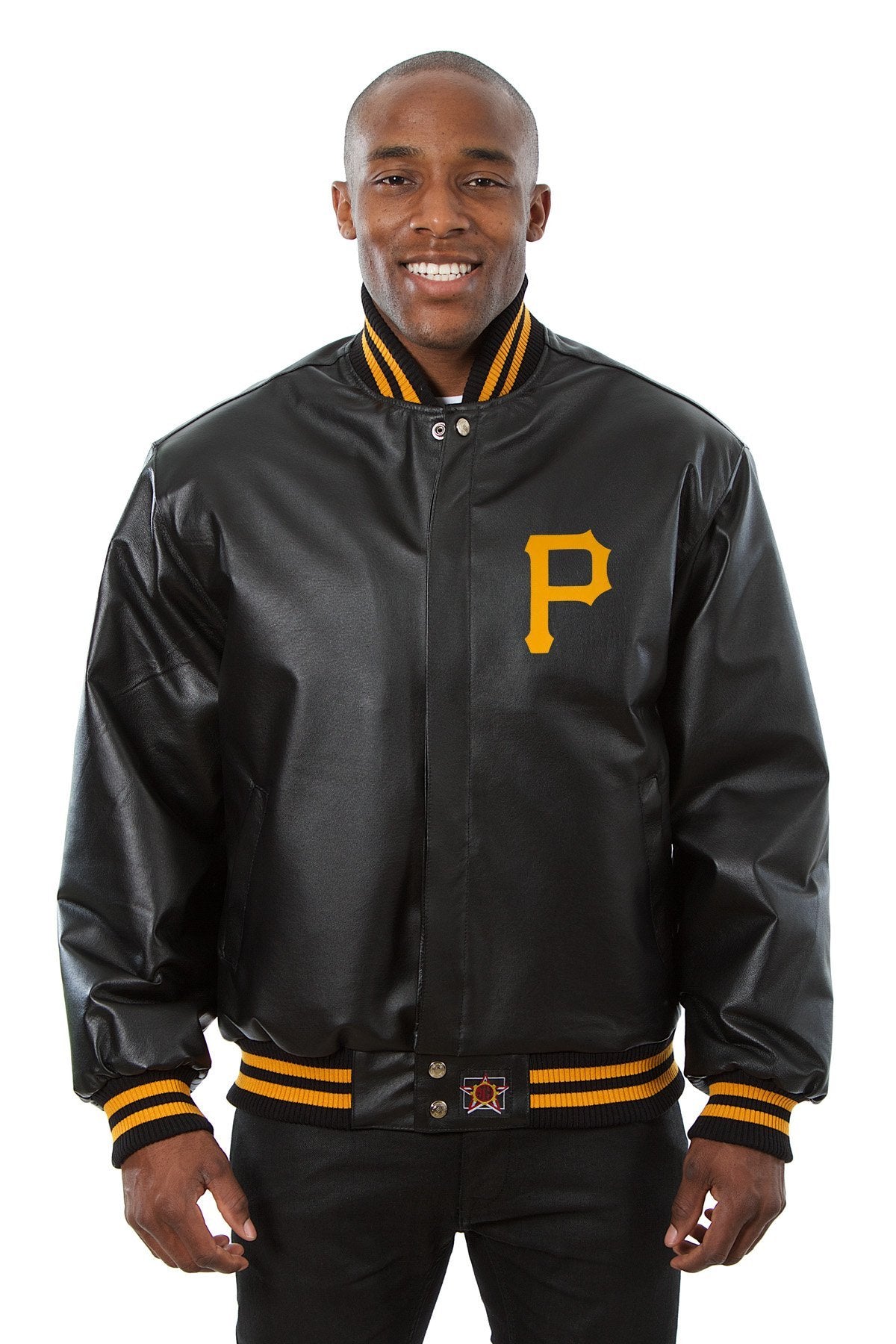 PITTSBURGH PIRATES FULL LEATHER JACKET - BLACK