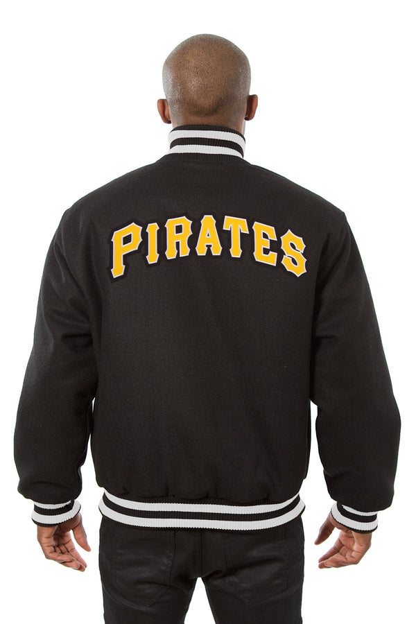 PITTSBURGH PIRATES EMBROIDERED WOOL JACKET - BLACK