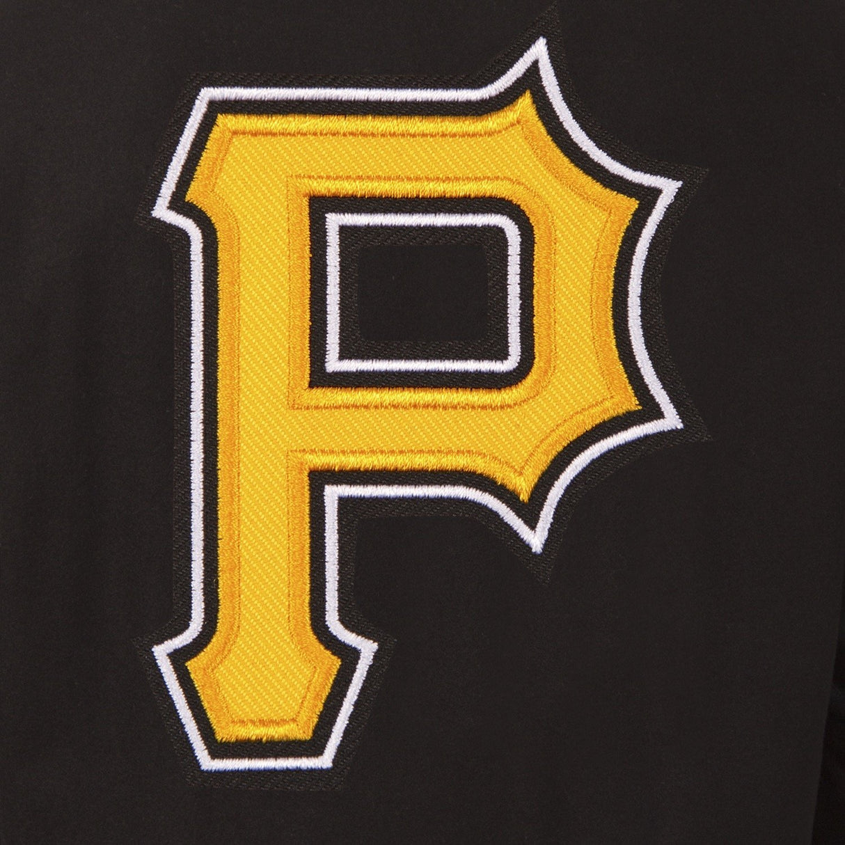 PITTSBURGH PIRATES WOOL & LEATHER REVERSIBLE JACKET W/ EMBROIDERED LOGOS - BLACK