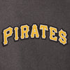 PITTSBURGH PIRATES WOOL & LEATHER REVERSIBLE JACKET W/ EMBROIDERED LOGOS - CHARCOAL/BLACK