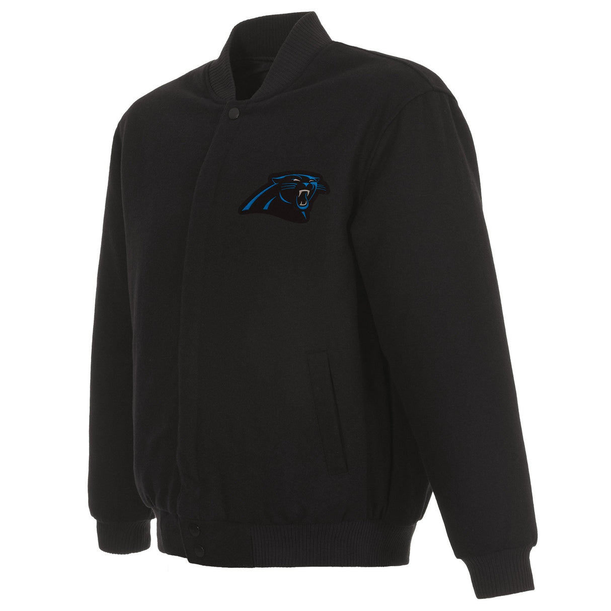 CAROLINA PANTHERS REVERSIBLE WOOL JACKET - BLACK