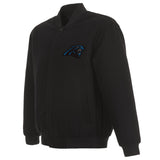 CAROLINA PANTHERS REVERSIBLE WOOL JACKET - BLACK