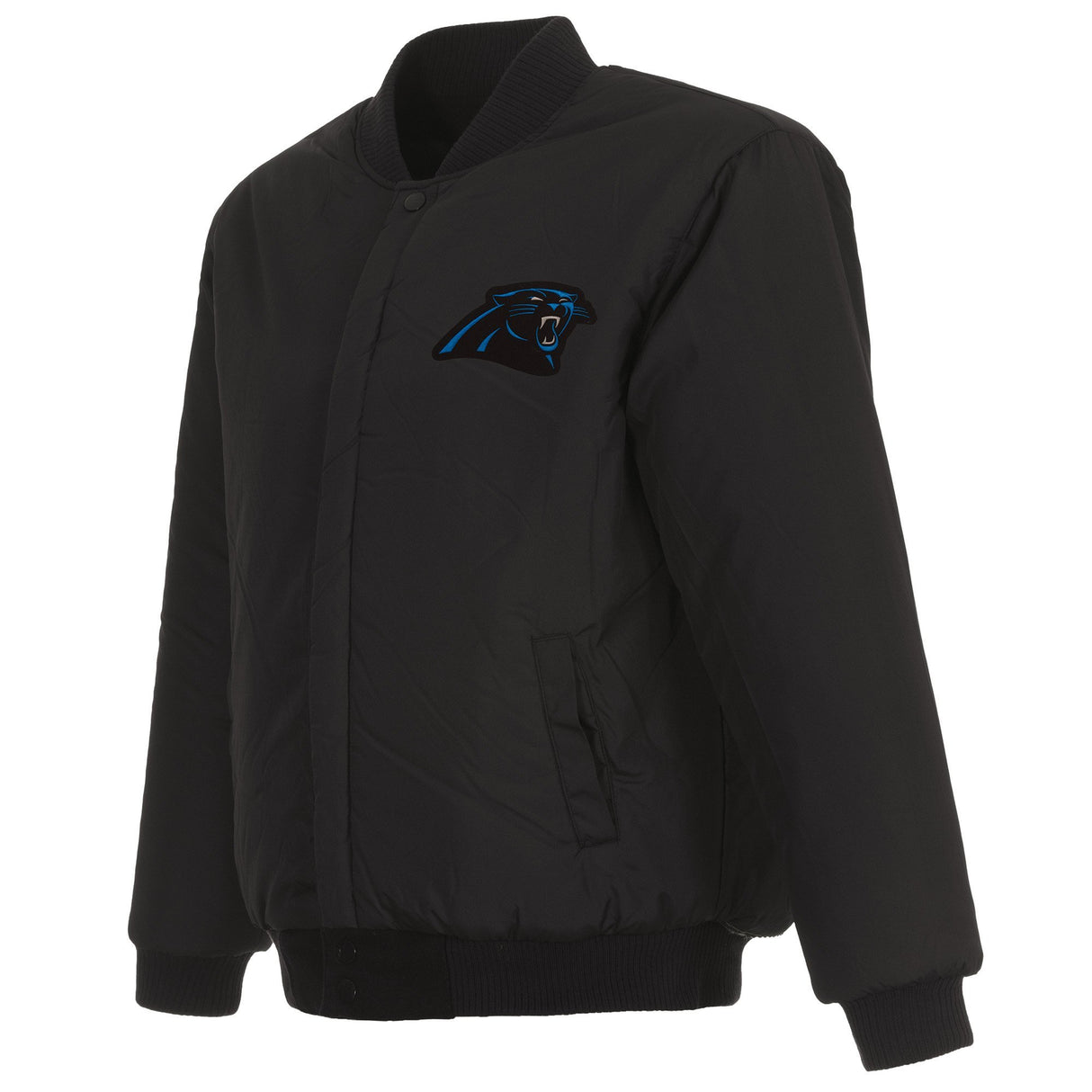 CAROLINA PANTHERS REVERSIBLE WOOL JACKET - BLACK