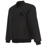 CAROLINA PANTHERS REVERSIBLE WOOL JACKET - BLACK