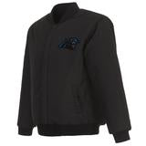 CAROLINA PANTHERS REVERSIBLE WOOL JACKET - FRONT & BACK LOGOS