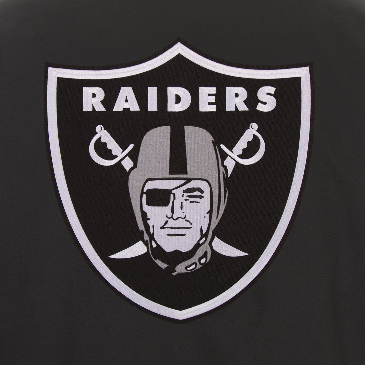 LAS VEGAS RAIDERS POLY TWILL VARSITY JACKET - BLACK