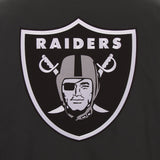 LAS VEGAS RAIDERS POLY TWILL VARSITY JACKET - BLACK
