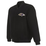 BALTIMORE RAVENS REVERSIBLE WOOL JACKET - BLACK