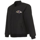 BALTIMORE RAVENS REVERSIBLE WOOL JACKET - BLACK