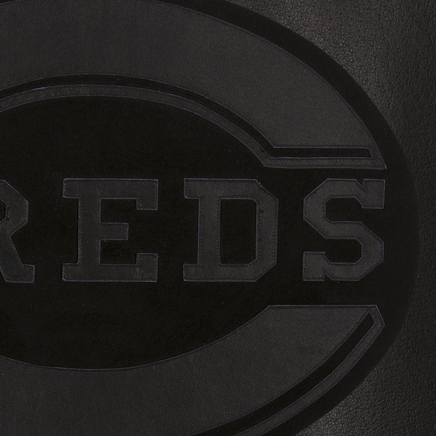 CINCINNATI REDS FULL LEATHER JACKET - BLACK/BLACK